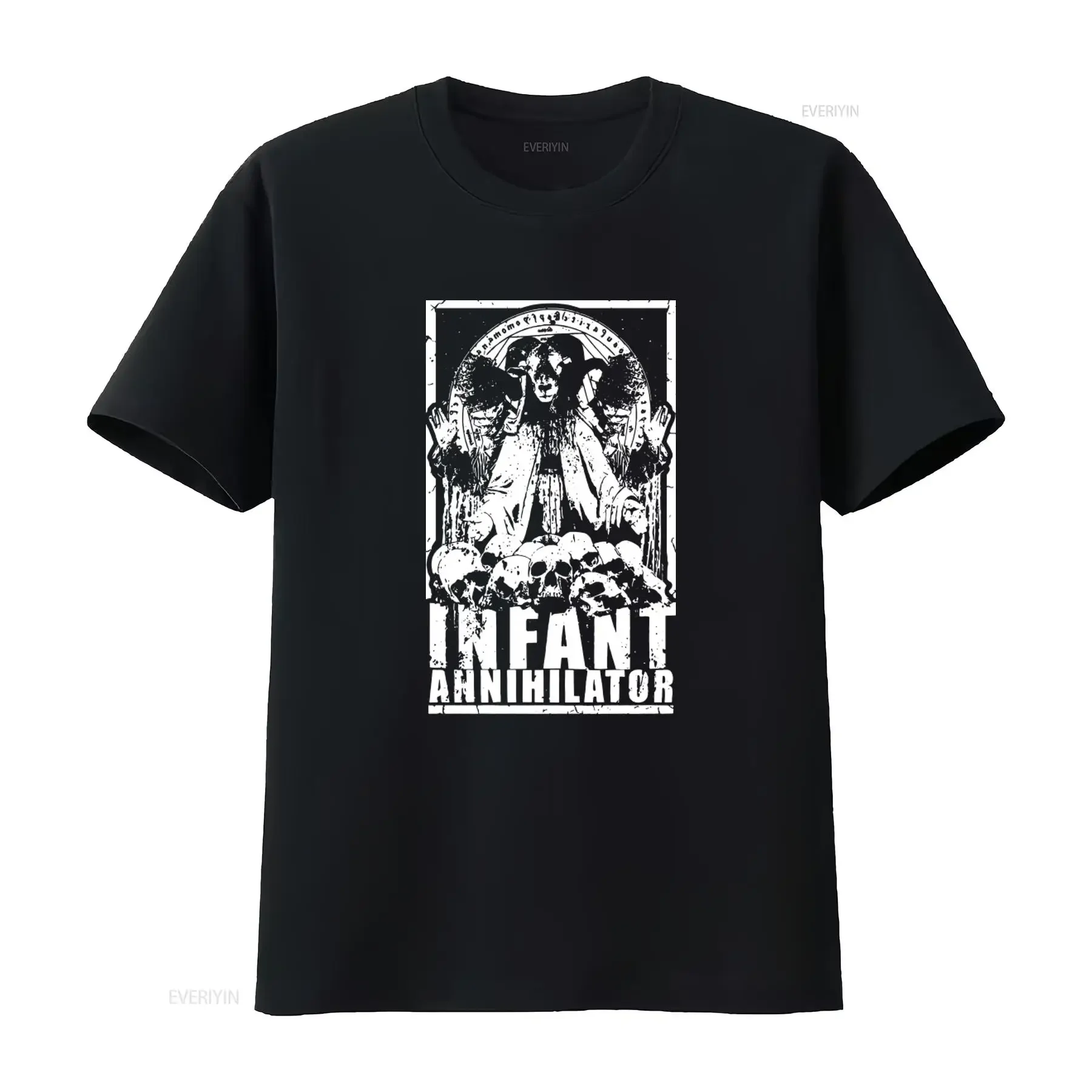 INFANT ANNIHILATOR Goat Lord T Shirt Heavy Metal Style with Skull Design for Bold Fashion Statements vintage Washed homme