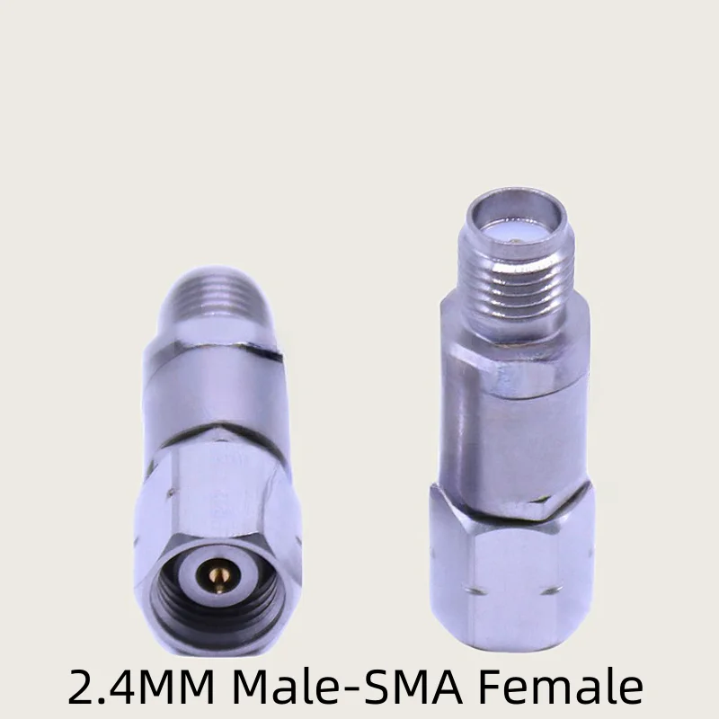 2.4MM to SMA Male Plug&Female Jack Millimeter Wave Stainless Steel 18G High Frequency Test Adapter ﻿
