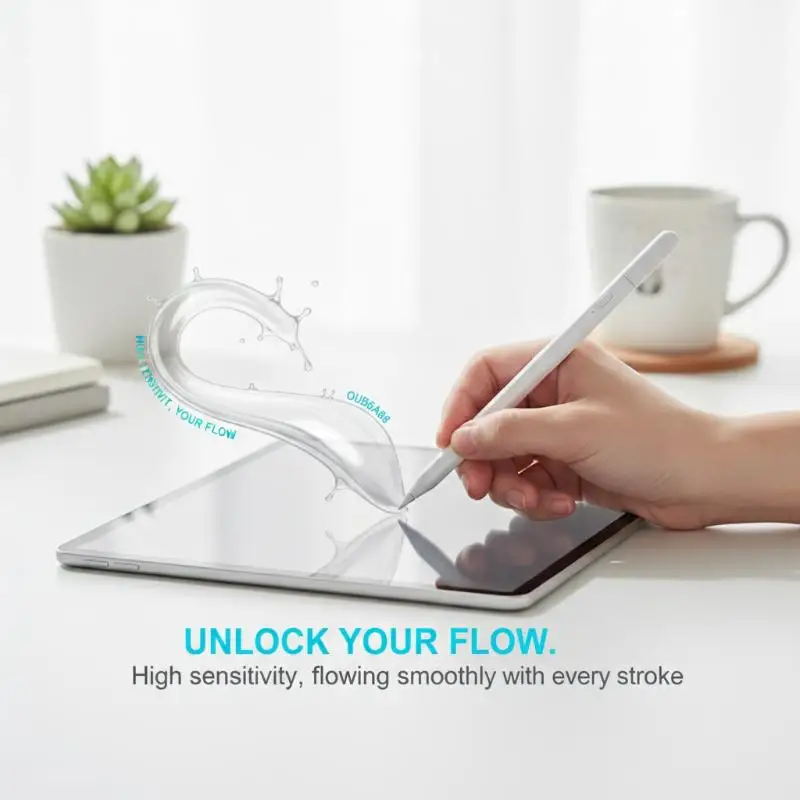 

Стилус для Apple Pencil с LED-индикатором заряда и функцией предотвращения случайных касаний ладонью, совместимый с iPad Air 11, 10, 9 (2022, 2021, 2020), емкостная ручка для iPad