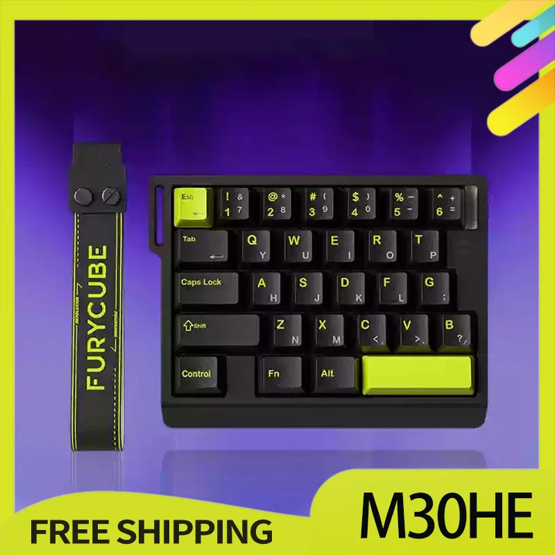 

FURYCUBE M30HE Игровая клавиатура с эффектом Холла FPS Разделенная клавиатура 0,1 MS Поддержка задержки 8 кГц Скорость покатания Веб-драйвер Задержка 0,1 мс