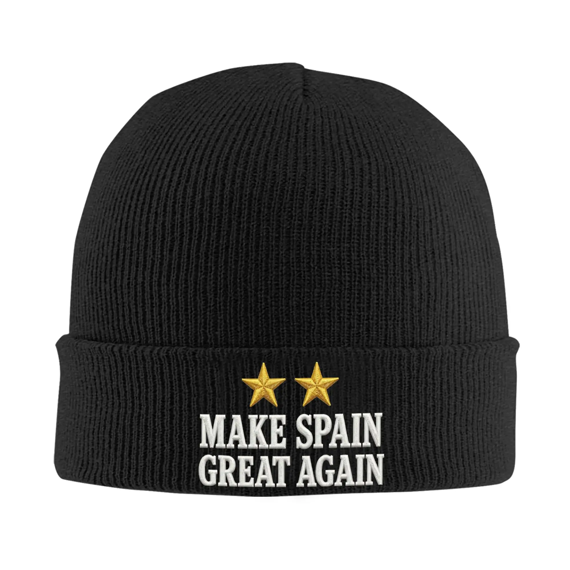 MAKE SPAIN GREAT AGAIN Knitting Hat  Cool Caps Adult Unisex Outdoor Beanie Hats Winter Graphic Thermal Elastic Bonnet Hats