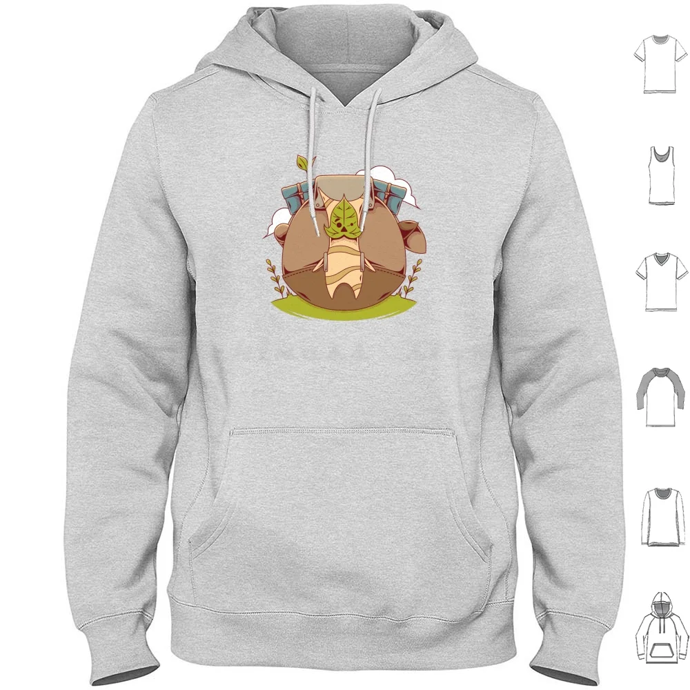 Giant Backpack Hoodie Cotton Long Sleeve Korok Tloz Legend Wind Waker Breath Wild Forest Deku Tree Makar Rpg Gaming Gamer