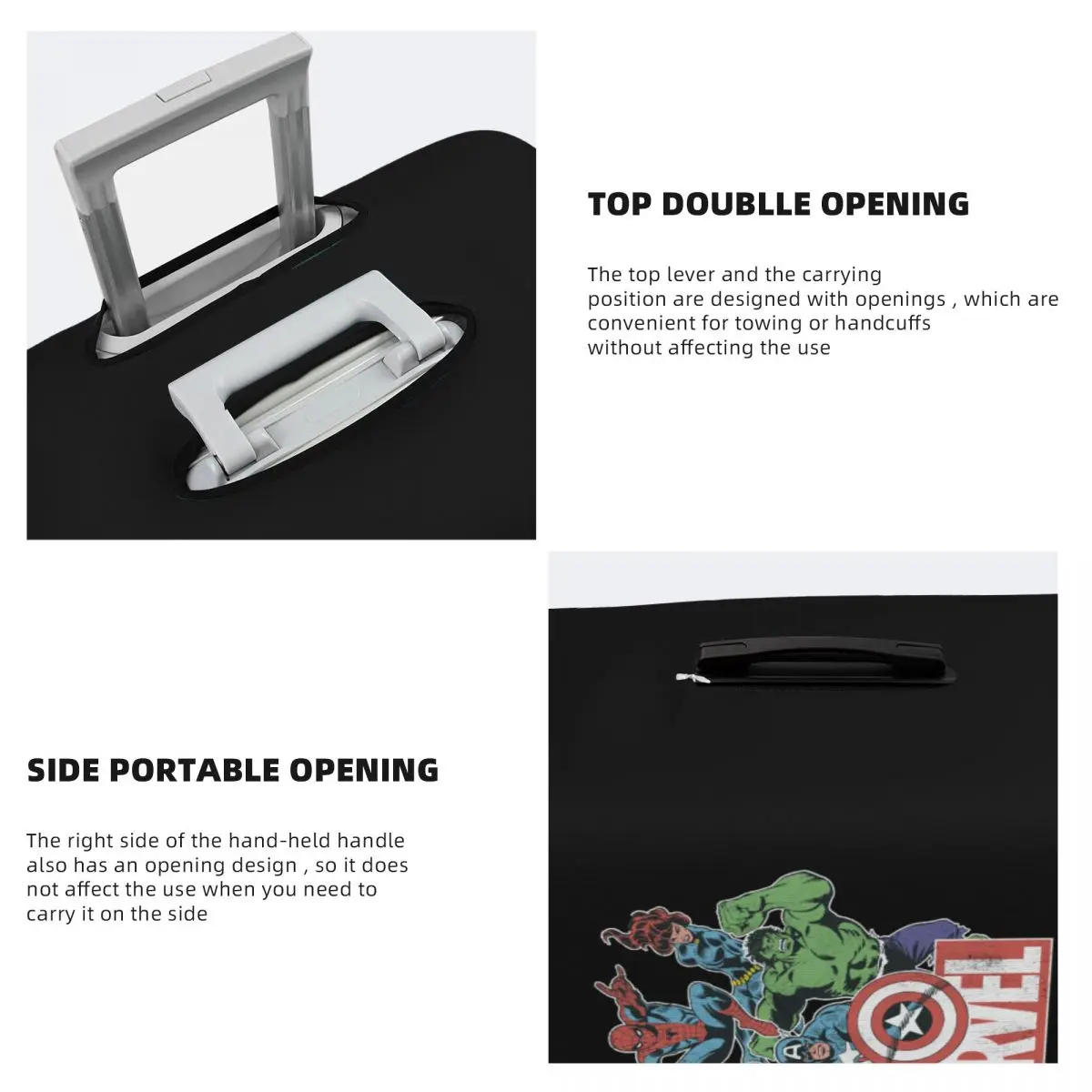 Capa de mala clássica Hulk personalizada à prova de poeira protetor de bagagem para 18-32 polegadas