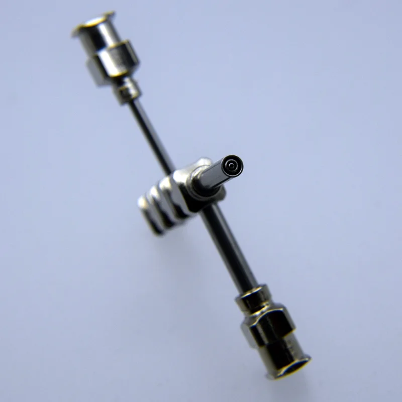Three tube coaxial needle 3D printing needle electrospinning needle tip melting wet process shell core skin core hollow fiber