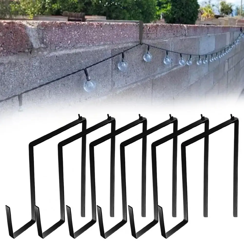 Adjustable Fence Hook Adjustable Outdoor Light String Hooks for Easy Installation No Drill Hangers for Hanging Rope Lights Cable