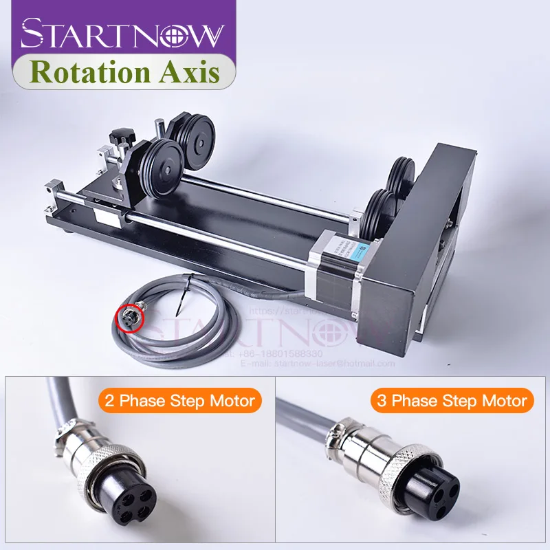 Startnow eixo rotativo acessório de gravura motores de passo bifásicos para máquina de corte de gravura com rolos de rodas