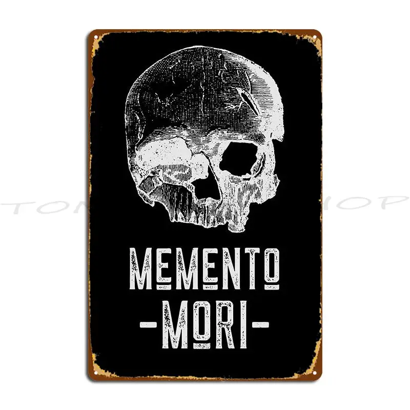 Memento Mori Broken Skeleton Skull Metal Plaque Poster Wall Decor Create Create Kitchen Iron  Tin Sign Poster