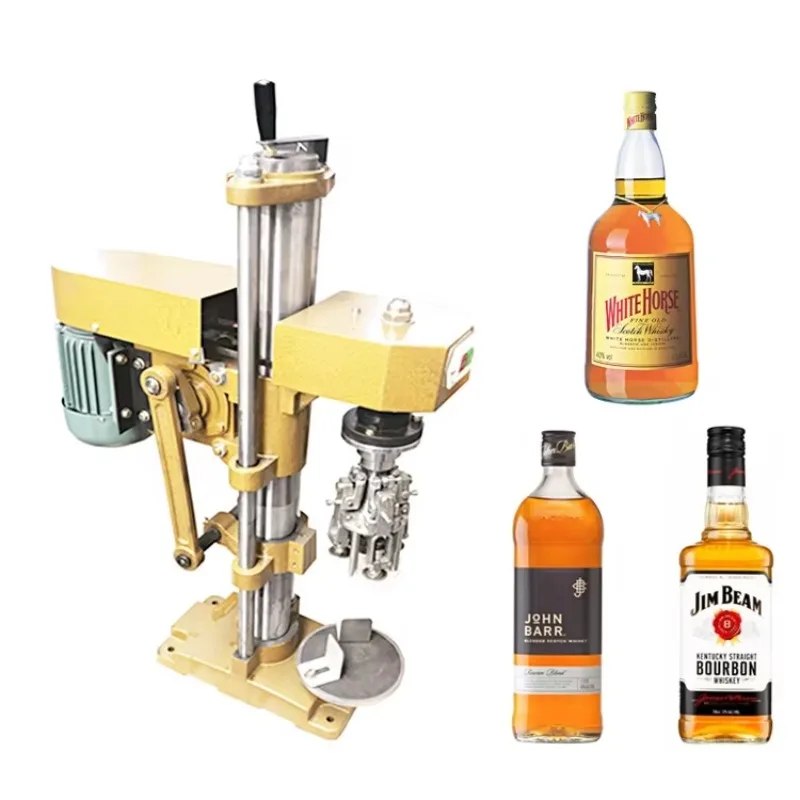 Aluminium Lid Single Head Whisky Glass Bottle Semi-automatic ROPP Capping Machine