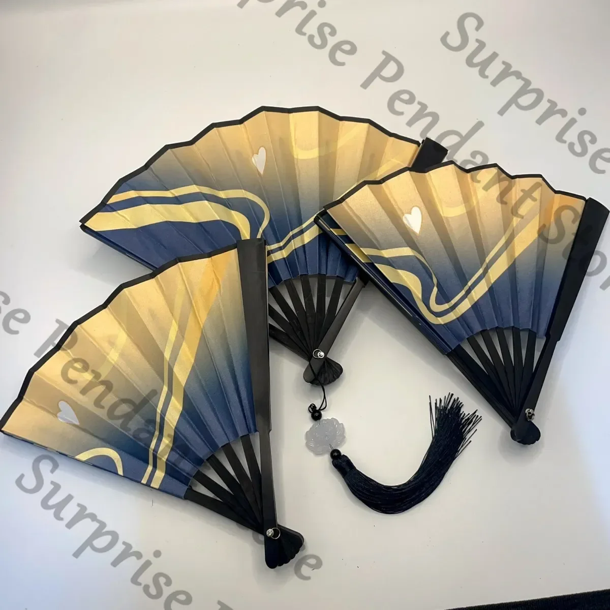 البيع المسبق - Genshin Impact Game Ambitus Kamisato Ayaka مروحة قابلة للطي مطبوعة مزدوجة الوجه كوس مستوى المظهر العالي