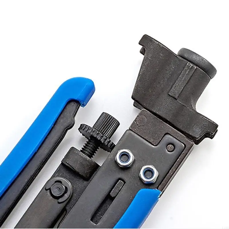 L1EE Coaxial Compression Tool Multitool Coax Cable Crimper Kit for RG6 RG59 RG11 Coaxial Cable Wire Stripper Installation Too