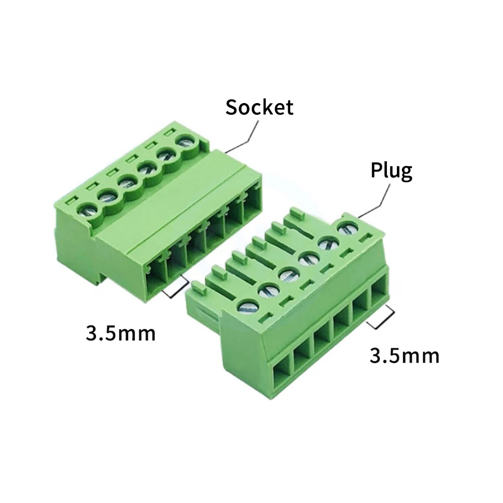 (10 Sets) KF 2EDGRK + 2EDGK 3.5mm Solderless Butt JM 15EDGKP + 15EDGK 3.5 Plug-in Terminal Block Small Pitch 2EDGKP 2~24Pin