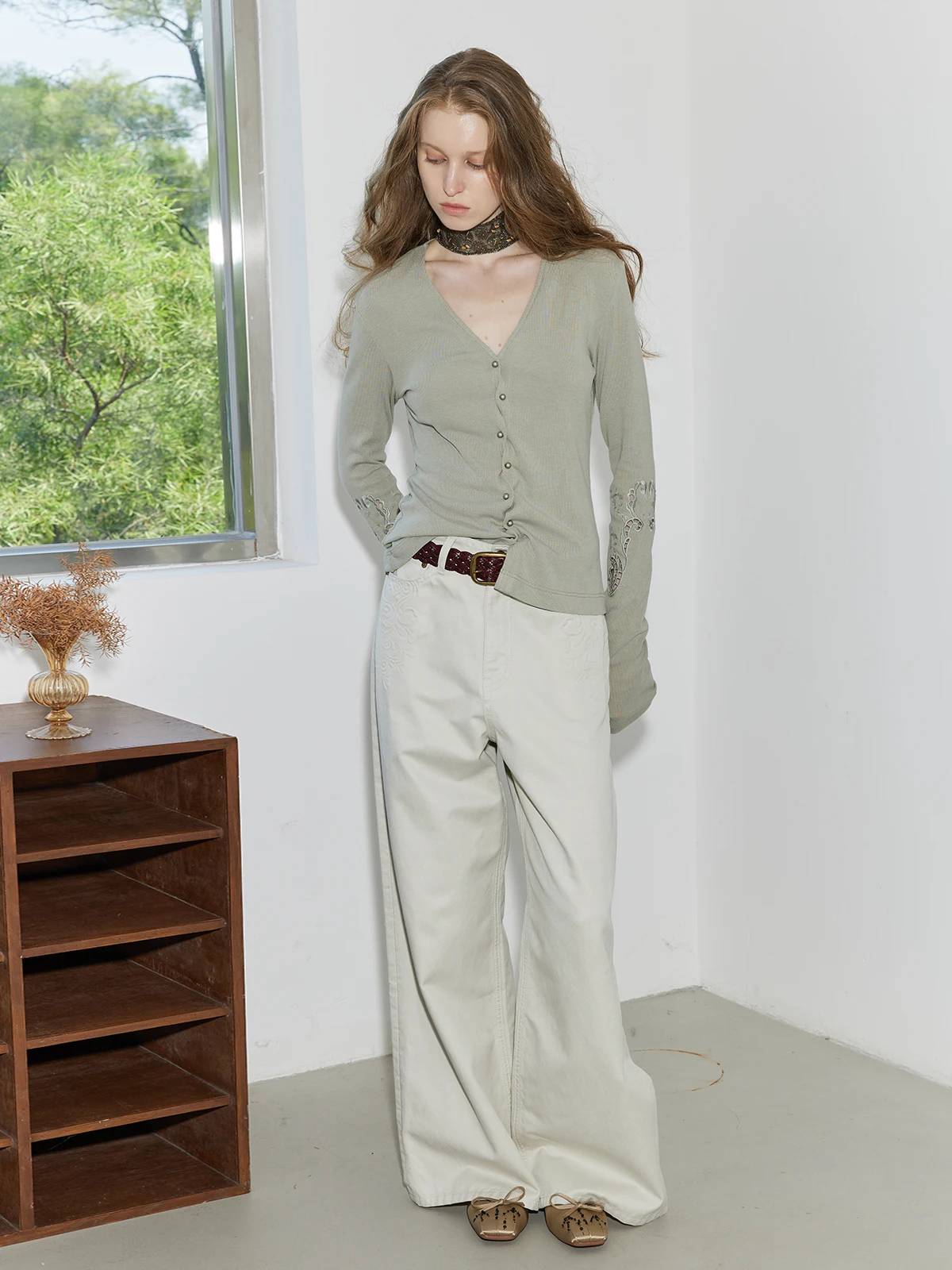 

Брюки Hiilo Весна-Лето 2025 из денима, повседневные, свободные, прямые, широкие, с высокой талией, хлопковые, на молнии, однотонные