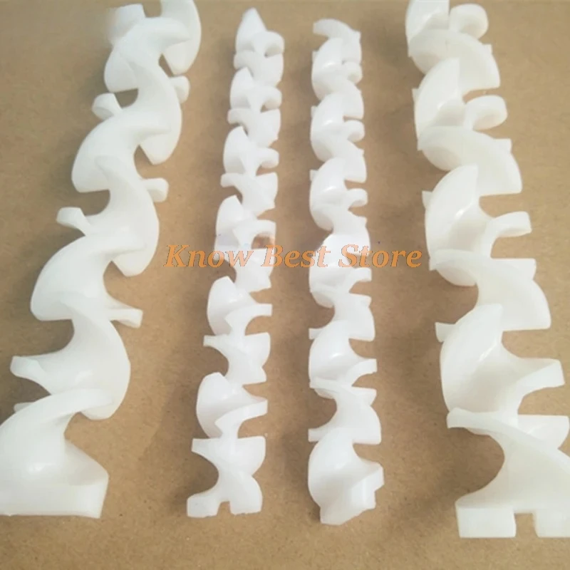 Spiral Static Mixing Elements Plastic White Static Mixer Section for Glue Machine Solvents Adhesives Inline Pipe Mixers Part