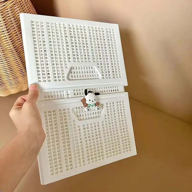 Bedroom Wardrobe Multi Functional Folding Storage Basket With Partition Board Large Capacity Square Debris Sorting Baskets