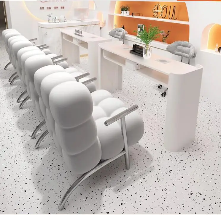 New cream style Manicure table and chair set combination vacuum cleaner Manicure table single double manicure table