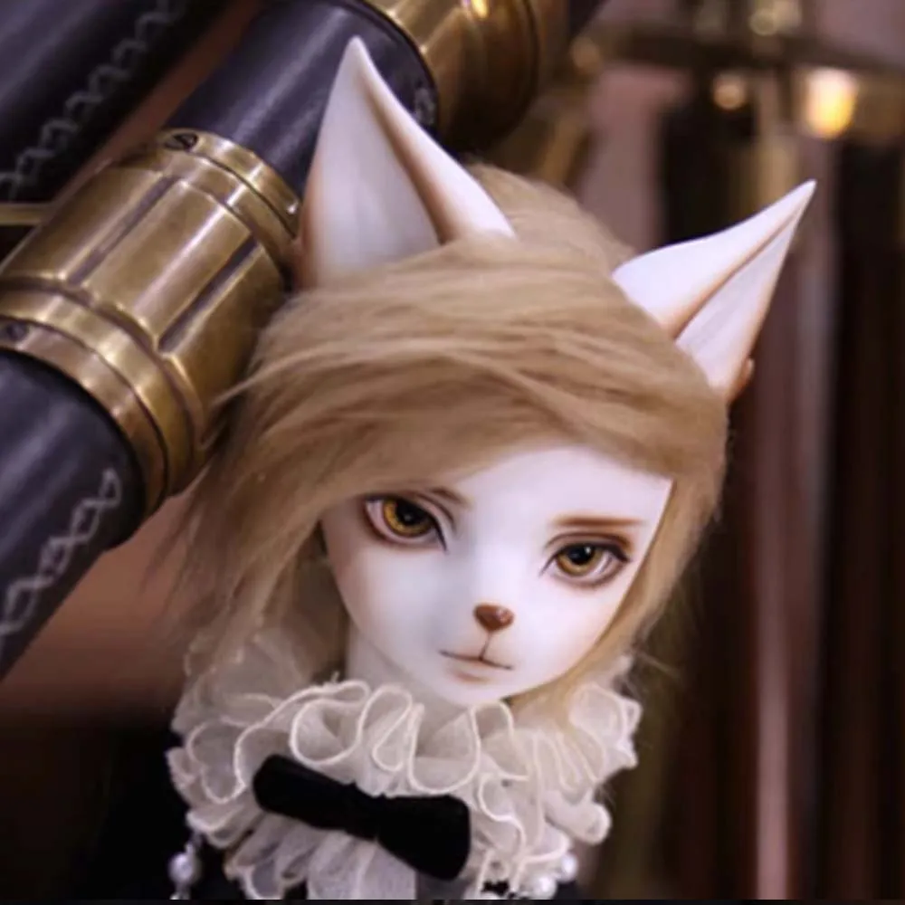 New 1/3 BJD Doll Head Resin Material Anime Cat Doll Head No Makeup DIY Doll Accessories Toys Gifts