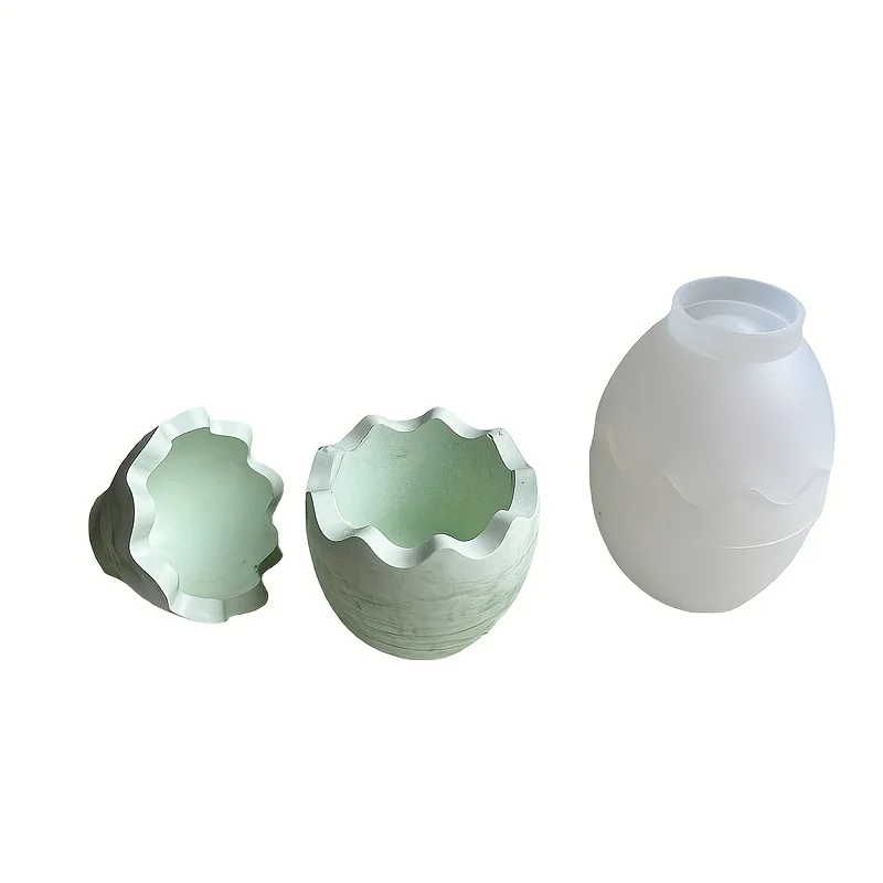 DIY Egg Storage Box Silicone Mold with Cover Egg Candle Cup Plaster Dropping Mold
