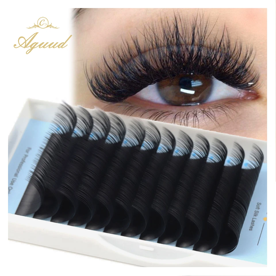 

AGUUD Matte Black Volume Cashmere Lashes Premium Individual Eyelashes Extensions Long Makeup Cilios Faux Mink Natural Soft Lash
