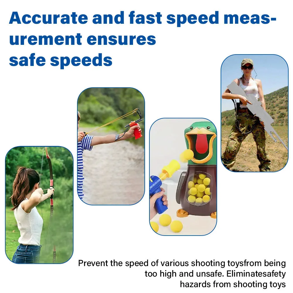 High Precision Multifunctional Shooting Chronograph w/ Ball Velocity & Energy Measurement Digital Speed Meter for Outdoor Sports
