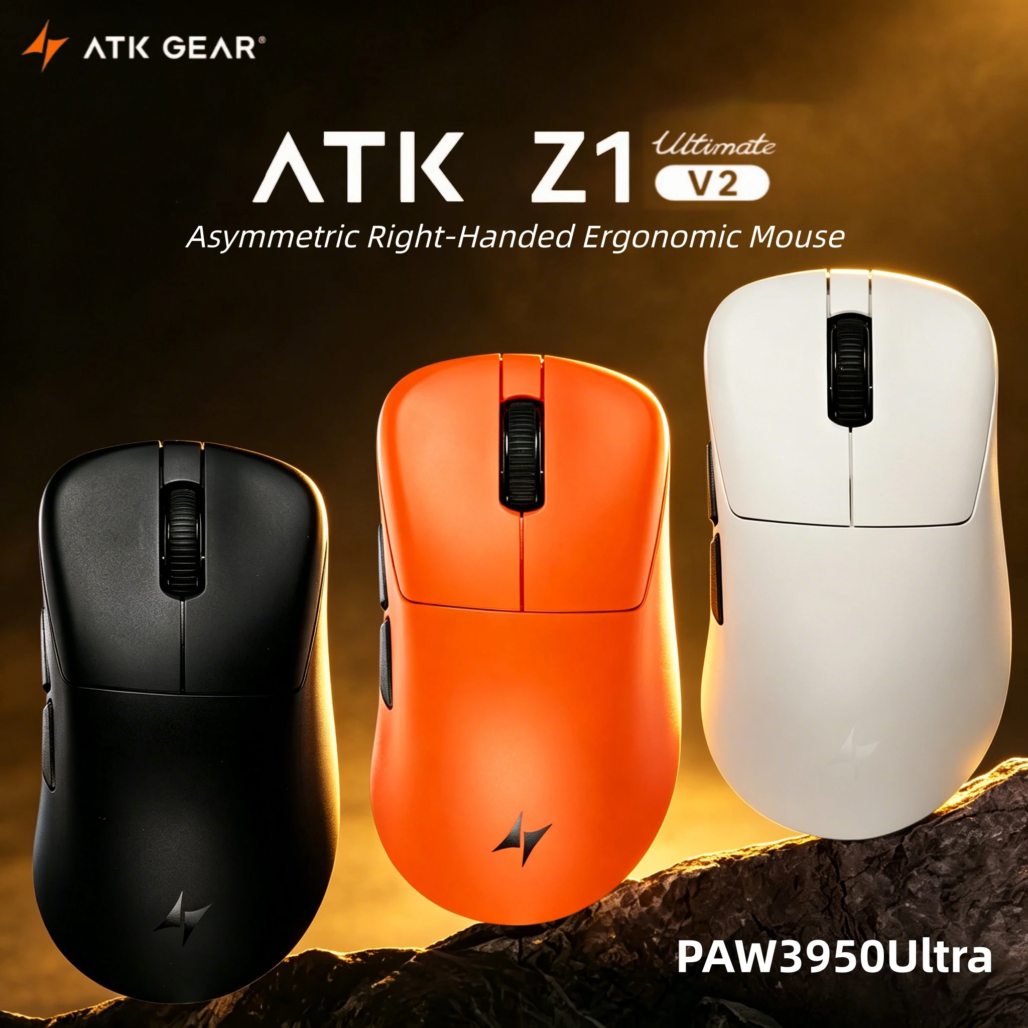 ATK Blazing Sky Z1 V2 Ultimate E-Sports Leichte Maus Kabellos Dual-Modus PAW3950 Ultra 8K Rechtshändige Engineering-Maus