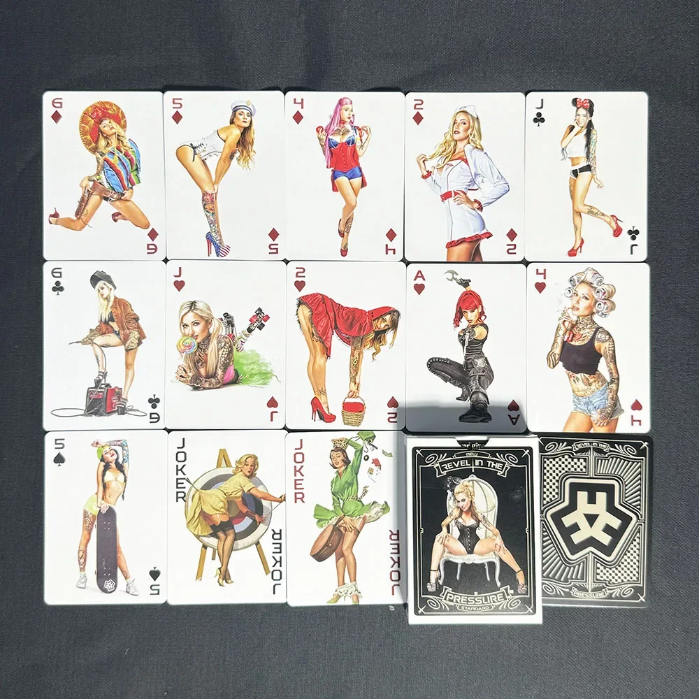 54 PCS 64x89mm Vintage Party Table Game Playing Cards Board Game Card Poker for Blackjack Beauty Brand Poker