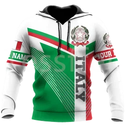 Tessffel Country Flag Italy Soldier Military Army Cops Tattoo Retro Long Sleeves 3DPrint Men/Women Casual Jacket Funny Hoodies X