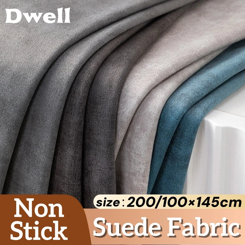 

Elastic Suede Fabric No Adhesive Double-Side Upholstery Suede Wrap Trim Cloth for Car Interior Decor Cushion Sofa Pillows Repair