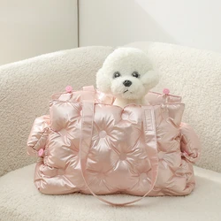 Japanese Shoulder Handbag for Cats and Dogs, Warm Fluffy, Soft, Comfortable, Wind, Chihuahua, Pet Carrier Bag, Wave, Cute