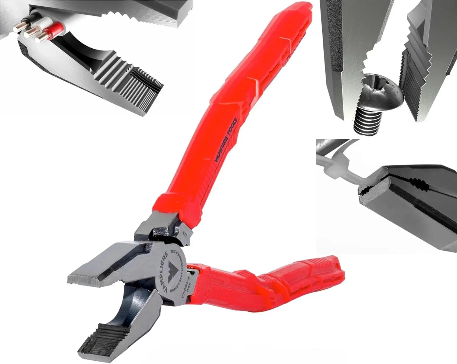 

Side Cutting Linemans Pliers with Crimper, 9" Heavy Duty High Leverage Design, Screw Extractor Jaws, Made in Japan