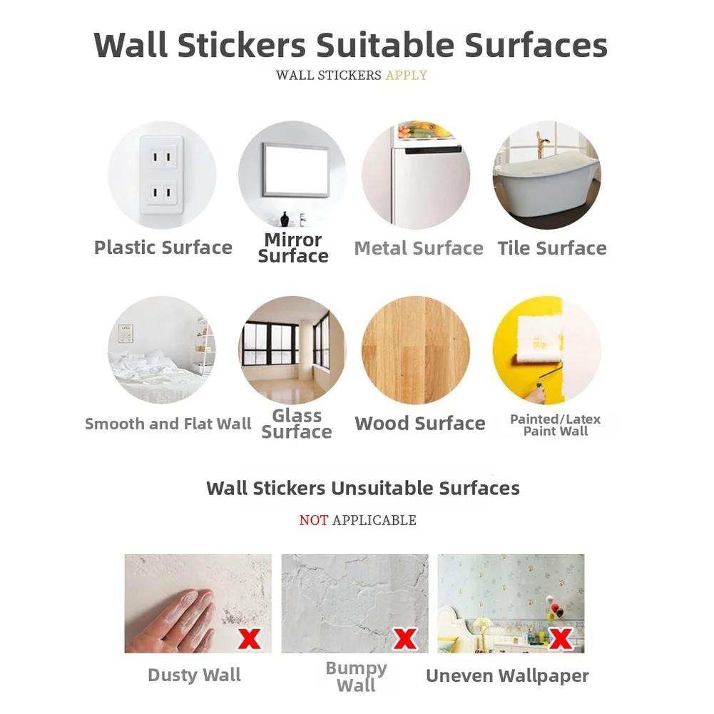 Cartoon Animal Toothbrush Wall Sticker Made of PVC Vinyl for Bathroom and Home Interior Decoration on Flat Non-Porous Surfaces