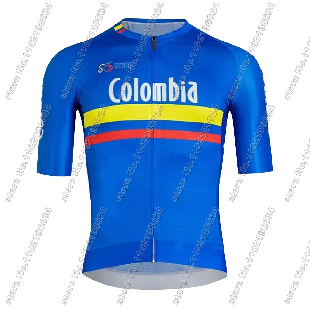 2024 Colombia National Team Cycling Jersey Set Bicycle Clothing Kit Road Bike Shirts Suit Bicycle Bib Shorts MTB Ropa Maillot