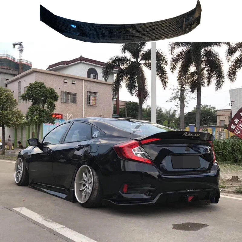 

Excellent Fitment ABS JDM Style Rear Trunk Boot Lip Ducktail Spoiler For Honda Civic FC1 10th Gen 2016-2021