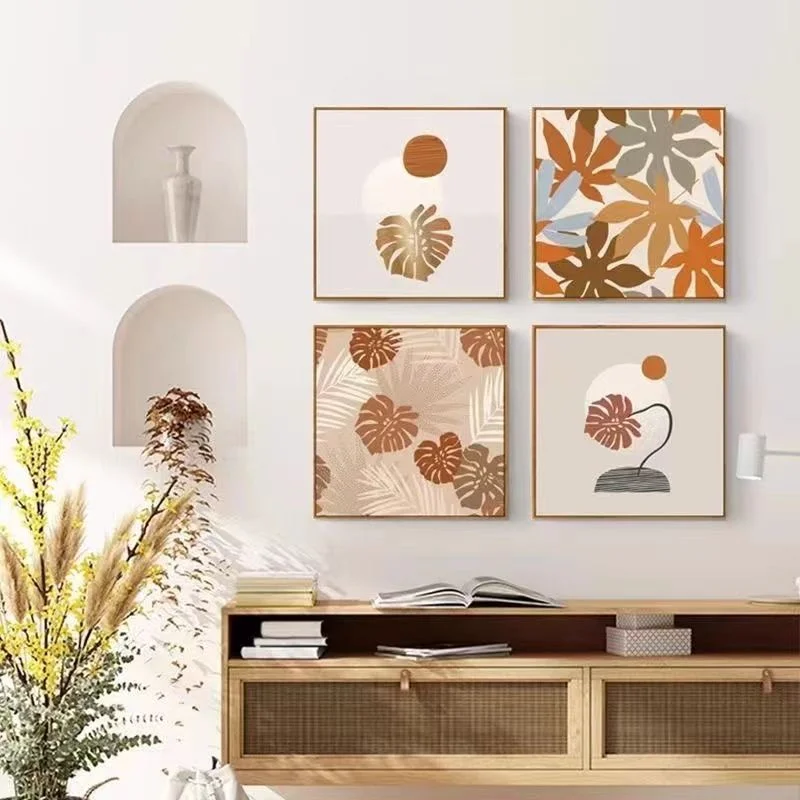 

30x30cm Autumn Leaves Art Desktop Decorative Paintings Living Room Bedroom Layout Decoration Painting Wall Poster Wall Art Draw