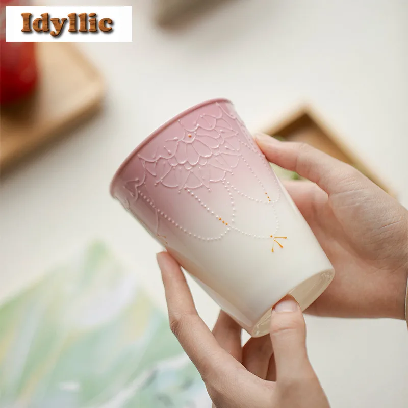 330 مللي أريتا الخزف حبة الستائر كولا القدح ماستر القدح فقاعة فنجان الماء الساخن البارد إبريق جهاز تدفئة محمول عناصر الشاي الديكور الحرفية #5