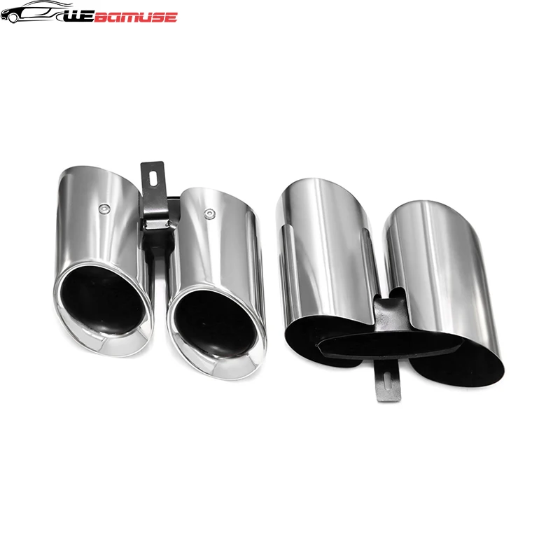 For Porsche Paramera 971 2017 to 2024 Car Exhaust Tip Upgrade Sport Quad Tailpipe Muffler Exhaust System