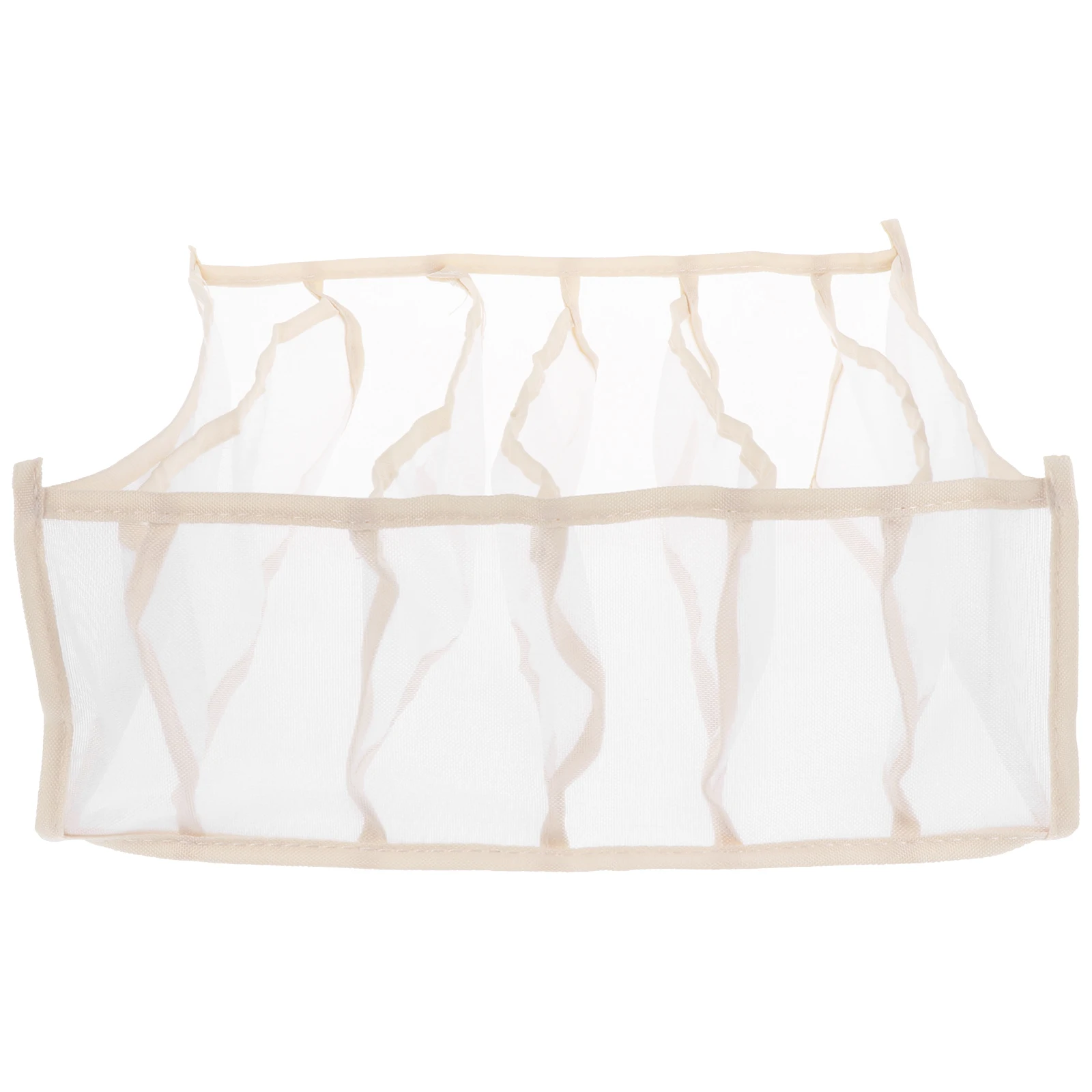 

Underwear Storage Bra Socks Organizer Beige Underwear Storage Tray Man Classified Grids Container Box Wardrobe Solution