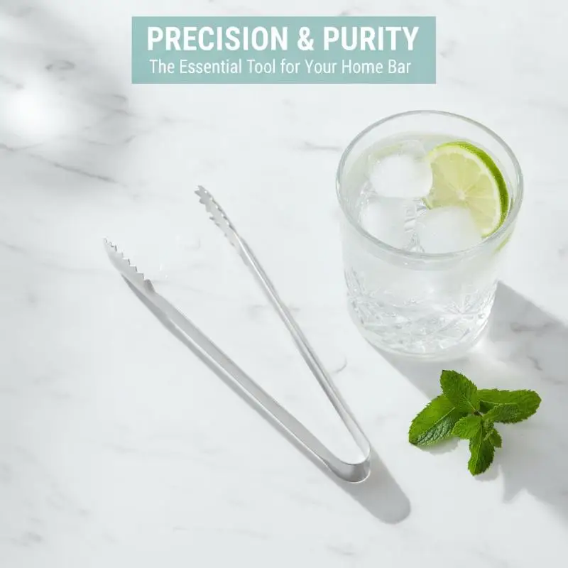 Stainless Steel Ice Tongs Coffee Sugar Cubes Small Clips: Bread Food Clamp Kitchen Portable Outdoor
