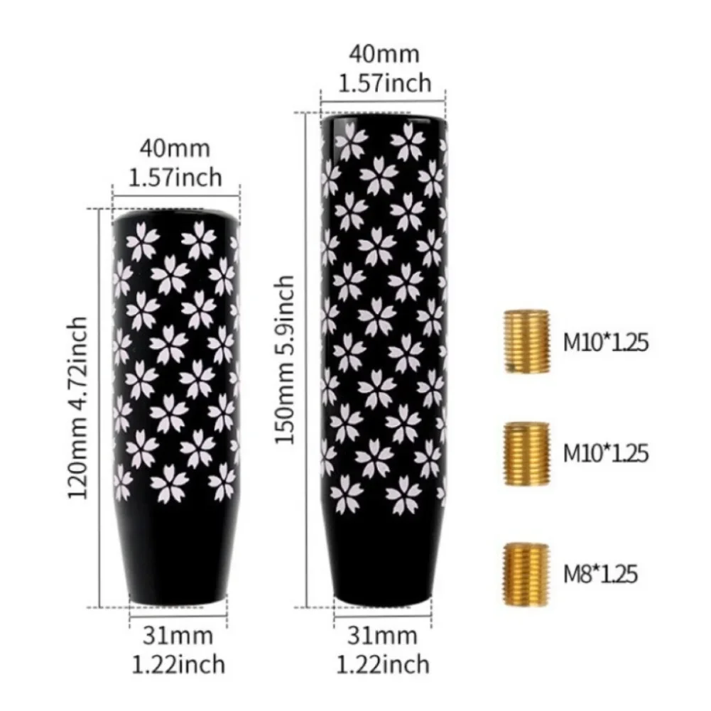 

12/15cm Gear Shift Knob With Adapter Connector Car Gear Shift Knob For Chinese Style Clouds Plum Blossoms Auto Parts
