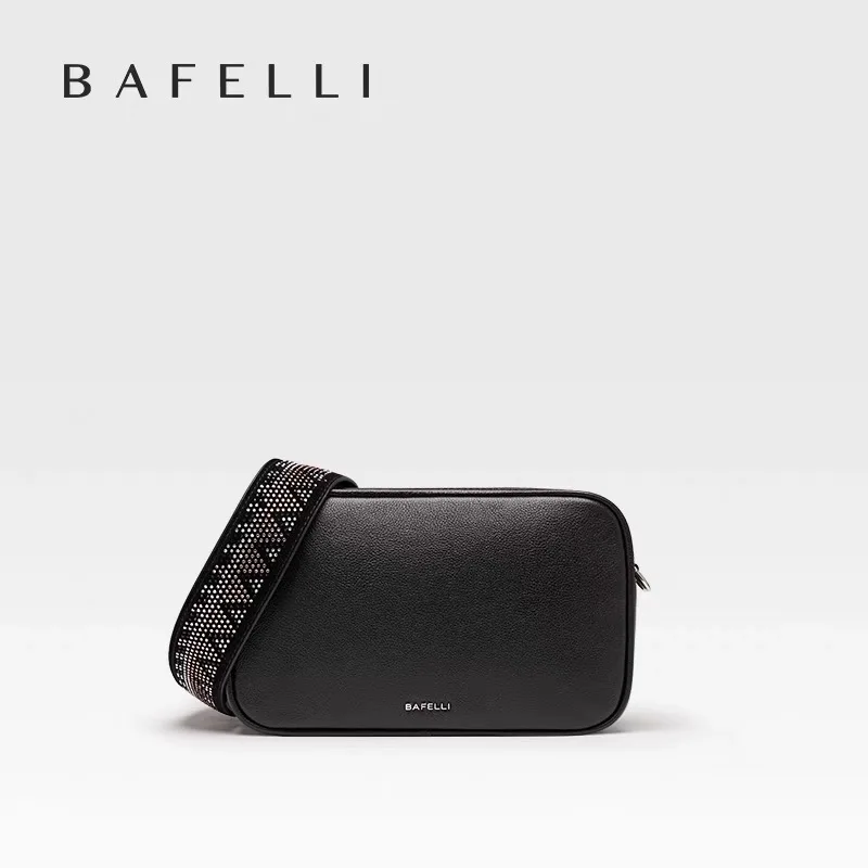 

BAFELL New Women's Camera Foreskin Leather Slant Travel Bag Fashion Cosmetics Shoulder Bag Multi functional Wide Shoulder Strap