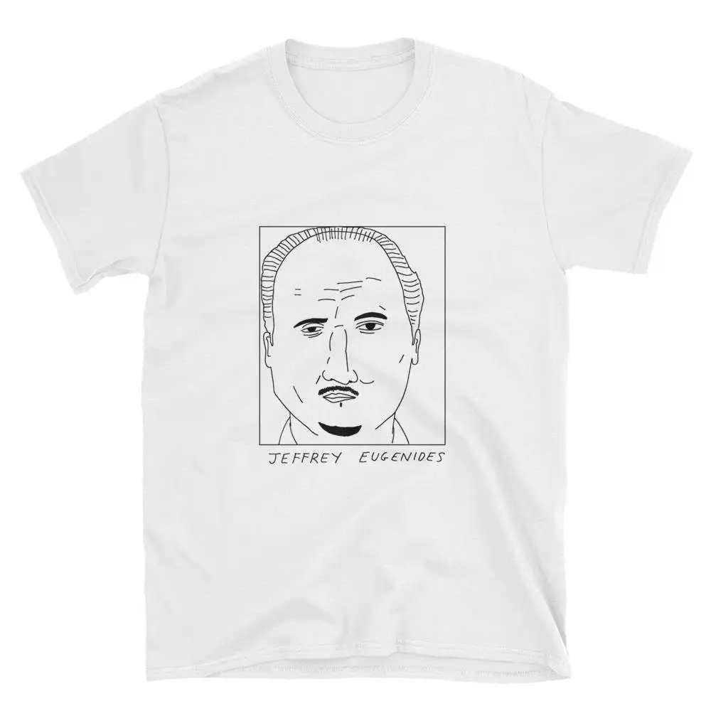 Badly Drawn Authors Jeffrey Eugenides T Shirt FREE Worldwide Delivery