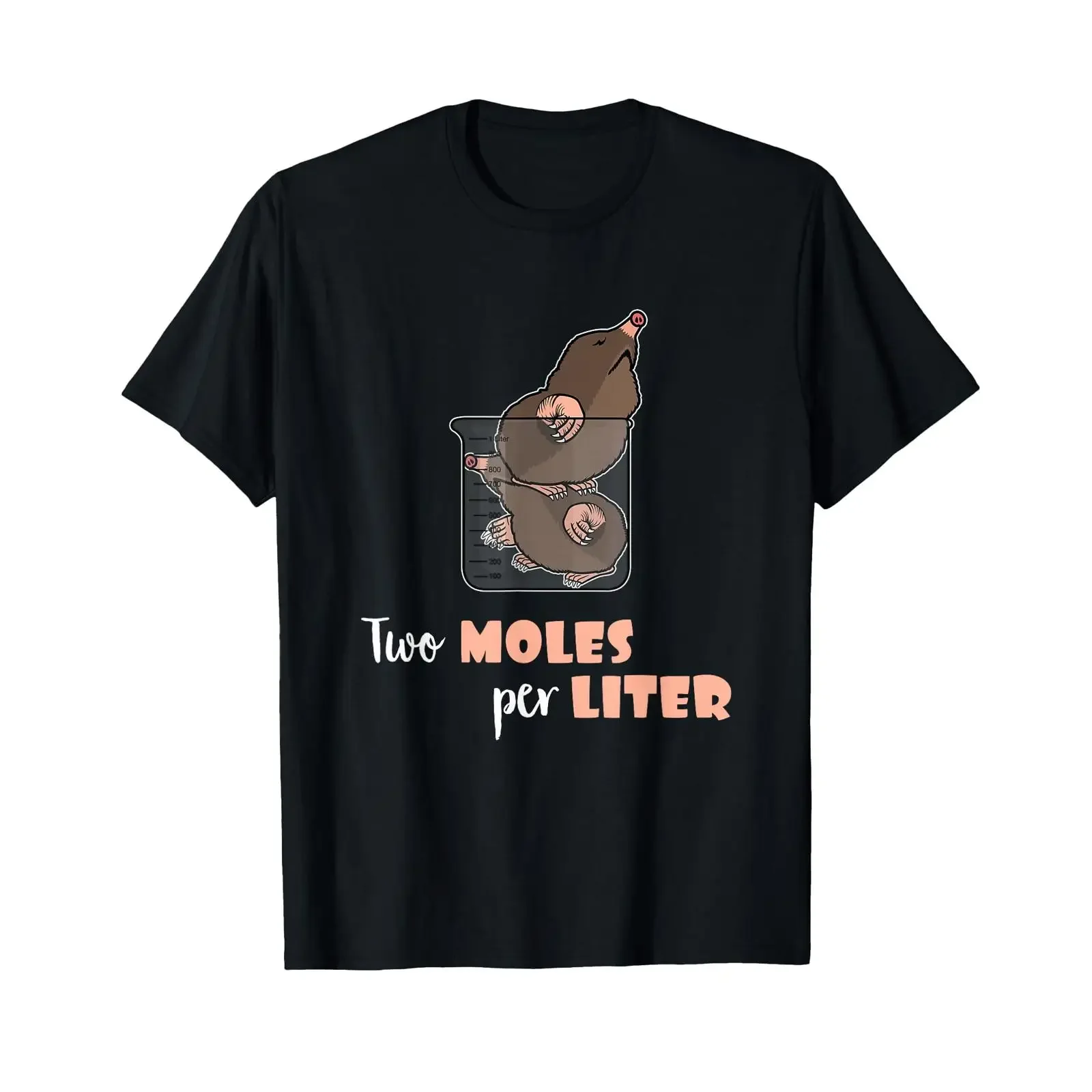 Two Moles Per Liter Funny Chemistry Students Chemist T Shirt vintage Washed Versatile Stretched designer clothes Unisex Casual
