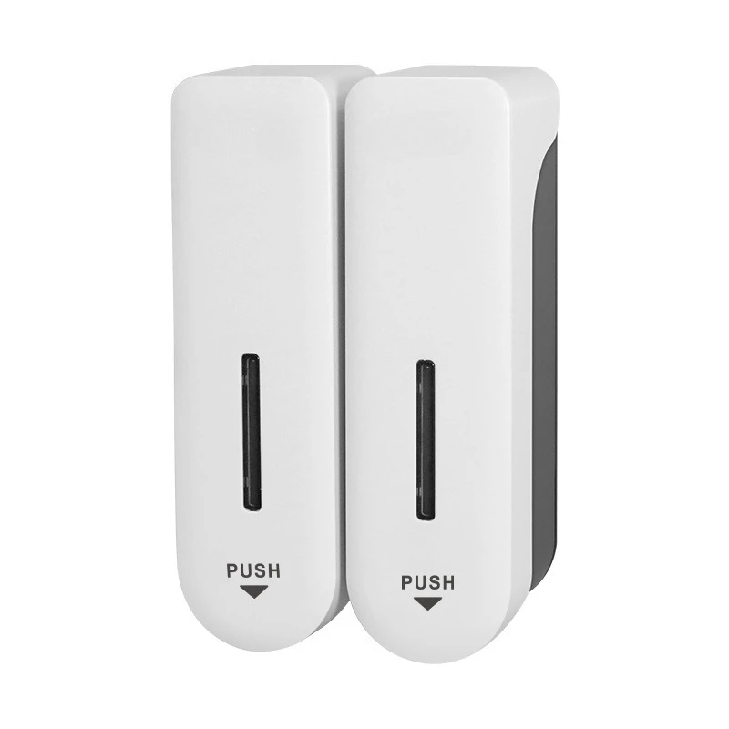 Wall-mounted soap dispenser, no drilling required, refillable bottle for shampoo and body wash, press-type hand soap box