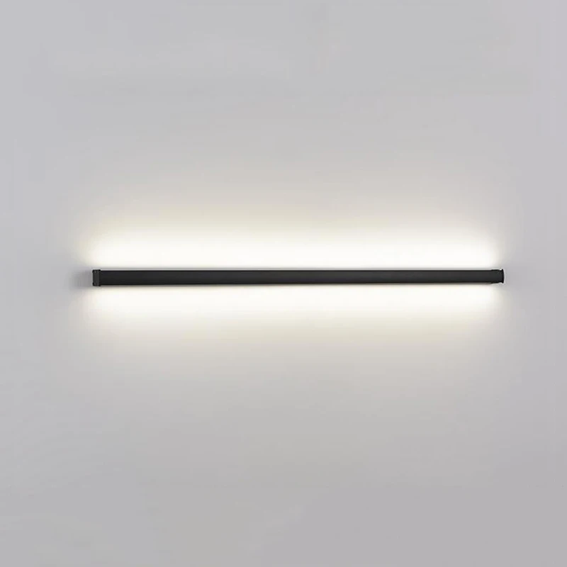 Nordic Long Strip Study Bedside LED Wall Lamp Without Main Lamp Living Room TV Background Wall Grille Lamp Creative Aisle Light