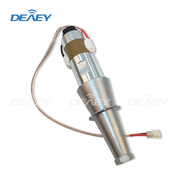 15K 2600W Yellow Ultrasonic Welding Transducer Ultrasound Transducers 15K Transducer for KN95 Mask Machine