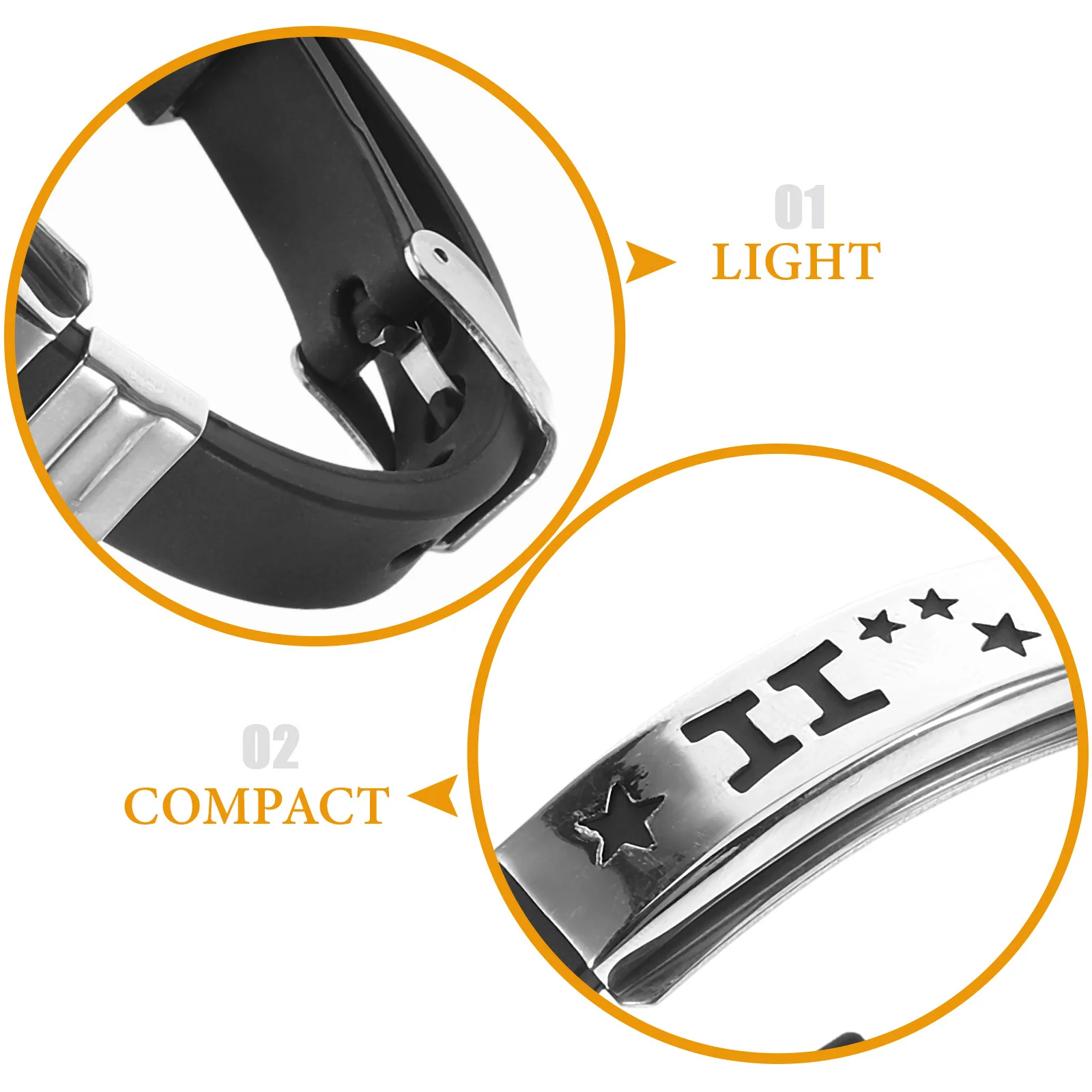 الجوزاء الفولاذ المقاوم للصدأ سوار دليل العمل الأزياء الإسورة ارتداء اليومي اثني عشر زوجين هدية الفولاذ المقاوم للصدأ الإسورة #3