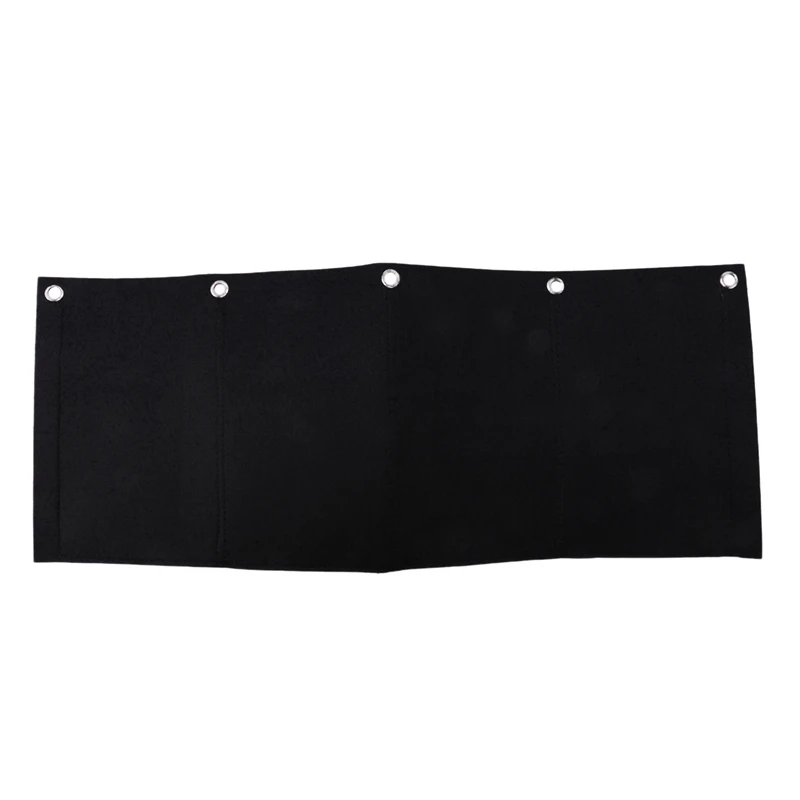 Macetero de montaje Horizontal en pared para jardín, bolsas colgantes de fieltro para cultivo, contenedores de 4 piezas y 4 bolsillos