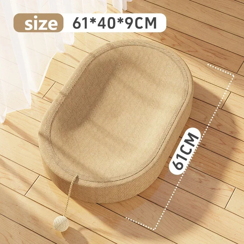 Cat Scratching Board Cat Litter Large Oval Sisal Basin Abrasion Claw Wear-resistant Does Not Fall Off The Chip Pet Supplies