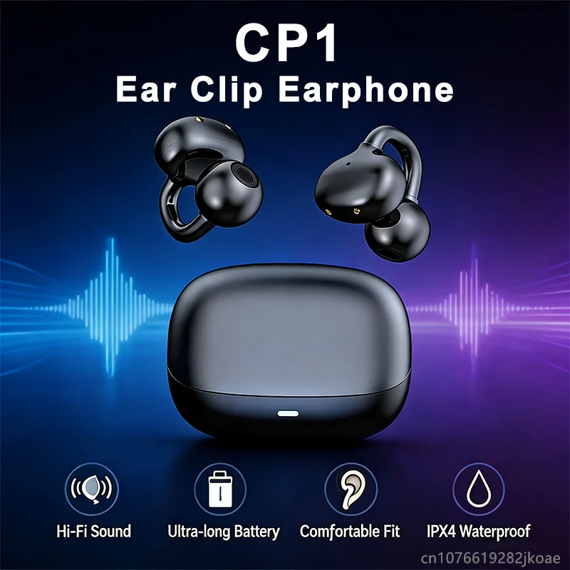 CP1 Open Earphones OWS Wireless Bluetooth Headphones ENC Noise Cancelling Headset HiFi Stereo HD Mic Call Music Ear Clip Earbuds