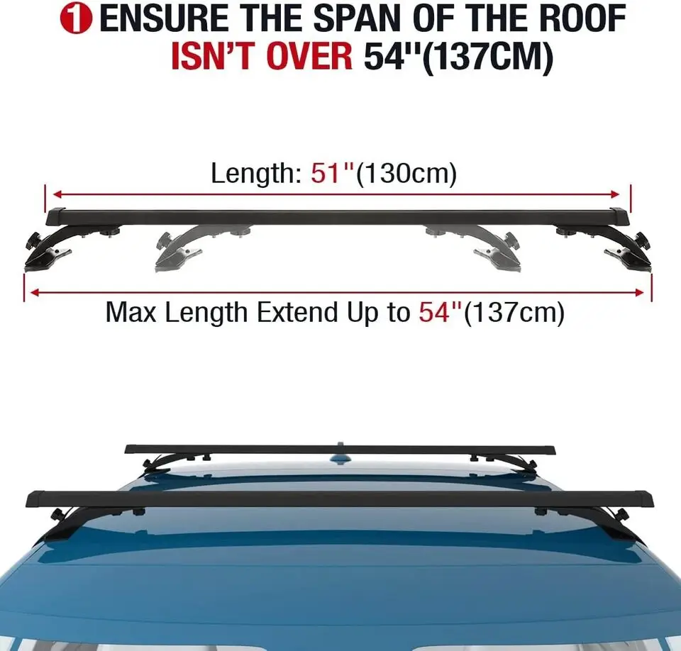 W/O Roof Rail Rack Lockable Cross Bar Crossbar Fit for 2023 2024 Toyota Crown