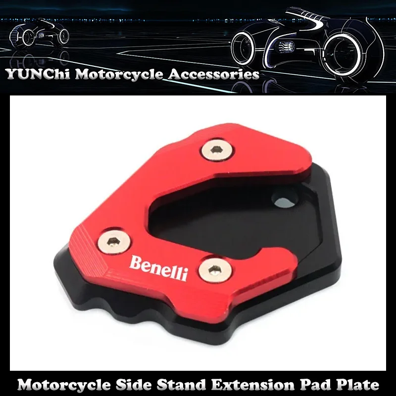 

Motorcycle CNC Kickstand Foot Side Stand Extension Pad Plate Bracket For Benelli BJ250 BJ300 BJ302 BN250 BN300 BN302